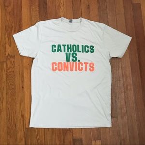 Catholics vs convicts Notre dame Miami t shirt